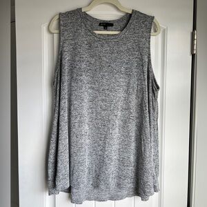 Gibson Heather Gray Knit Sleeveless Sweater Top
